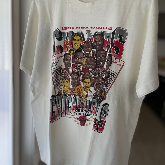 1991 Chicago Bulls Championship T shirt - Picture 1 of 2